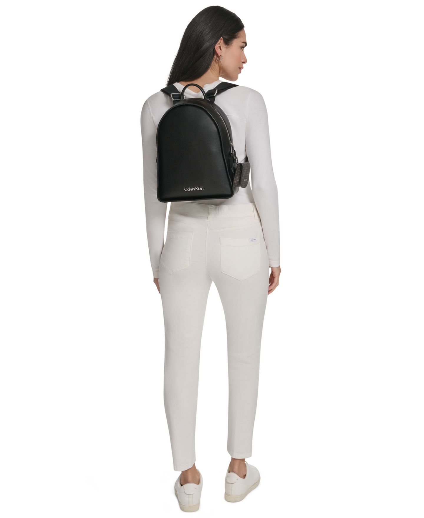Рюкзак Calvin Klein Kyren Zipper Messenger, цвет: Чёрный / Серебряный — фото 4