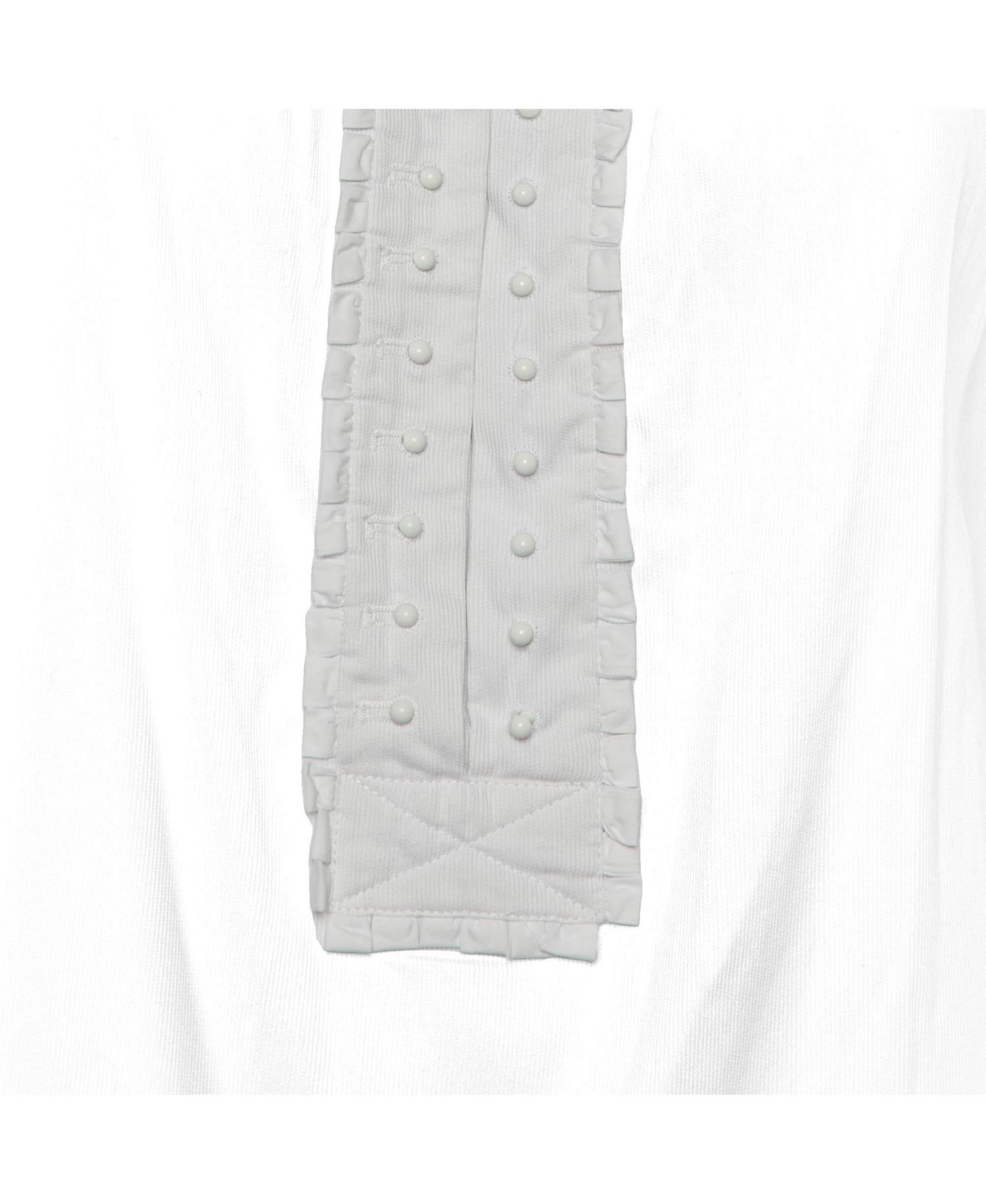 Women's Cotton Ruffled Bead-Button Blouse