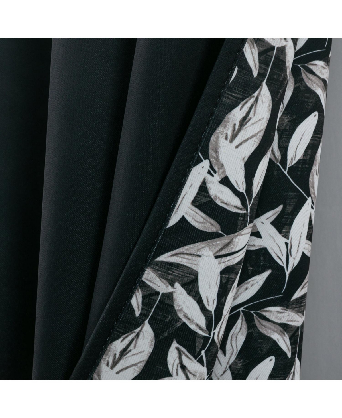 Rt Designers Collection 100percentage Polyester 190 Gsm Marina Revisible Blackout Grommet Curtain Panel