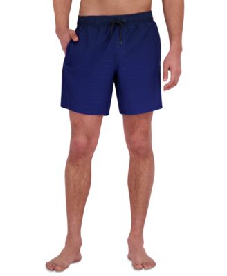 Men's Gradient Stripe Printed 7" Volley Swimsuit