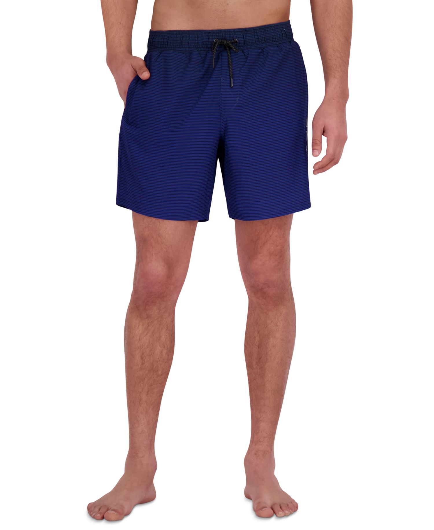 Men's Gradient Stripe Printed 7" Volley Swimsuit