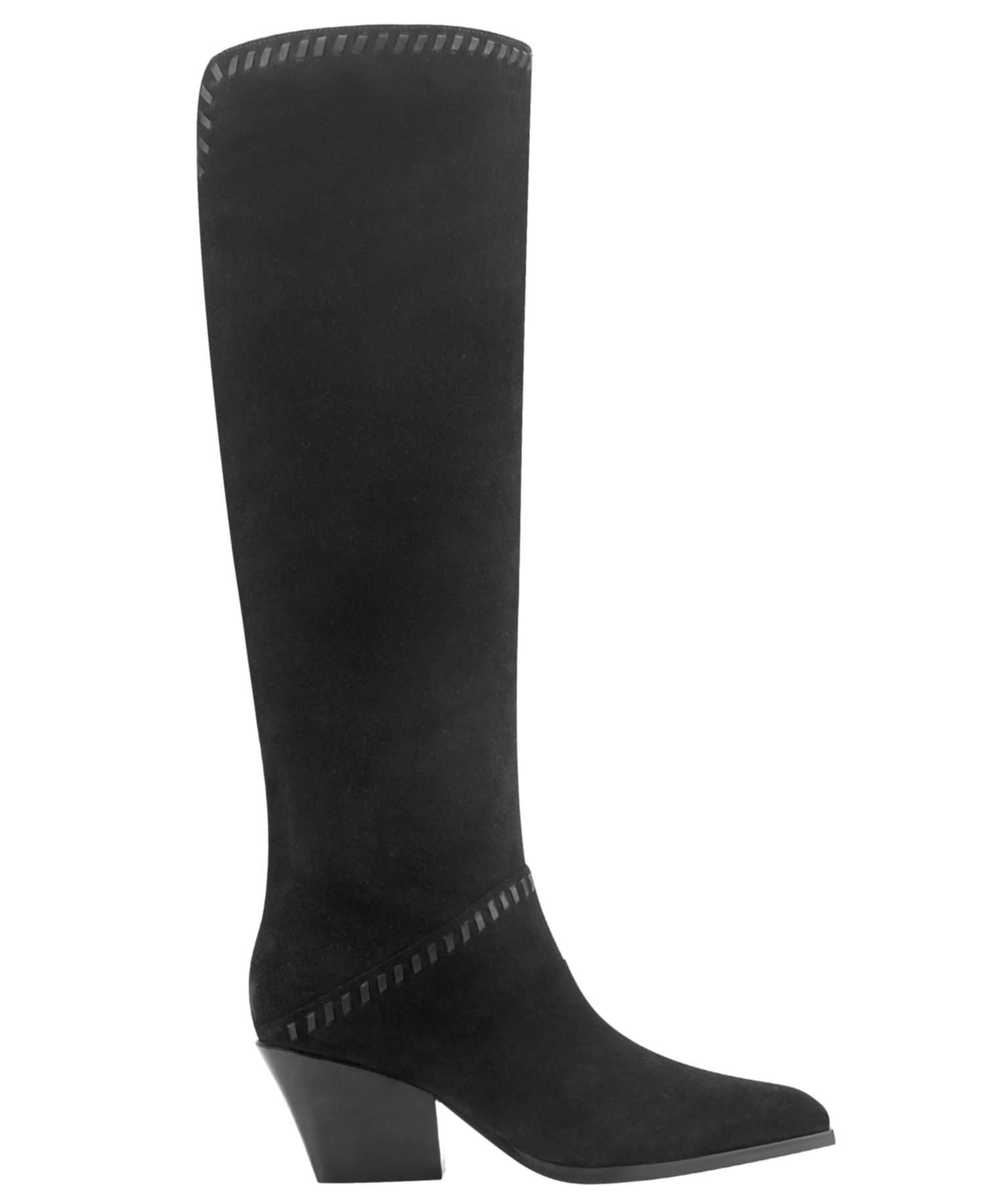 Women's Tayla Suede Whipstitch Tall Block Heel Boots