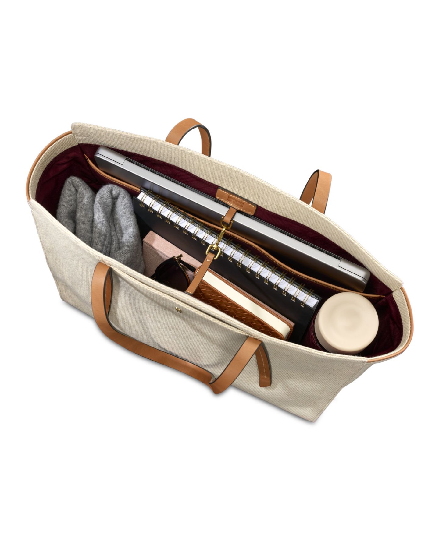 Женская сумка Hartmann Reserve Carryall Tote, цвет: Экрю — фото 7