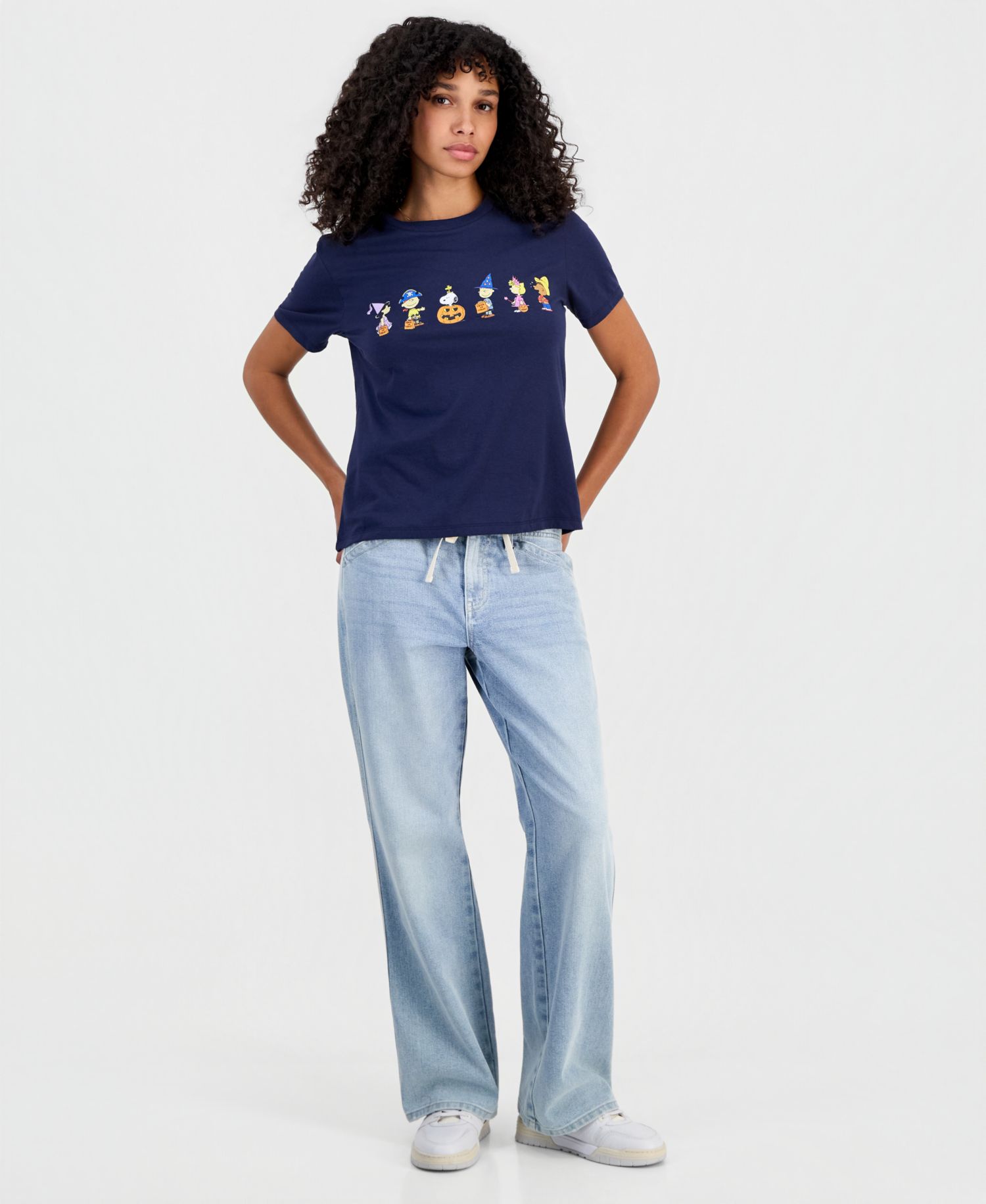 Juniors' Peanuts Costume Crewneck Tee