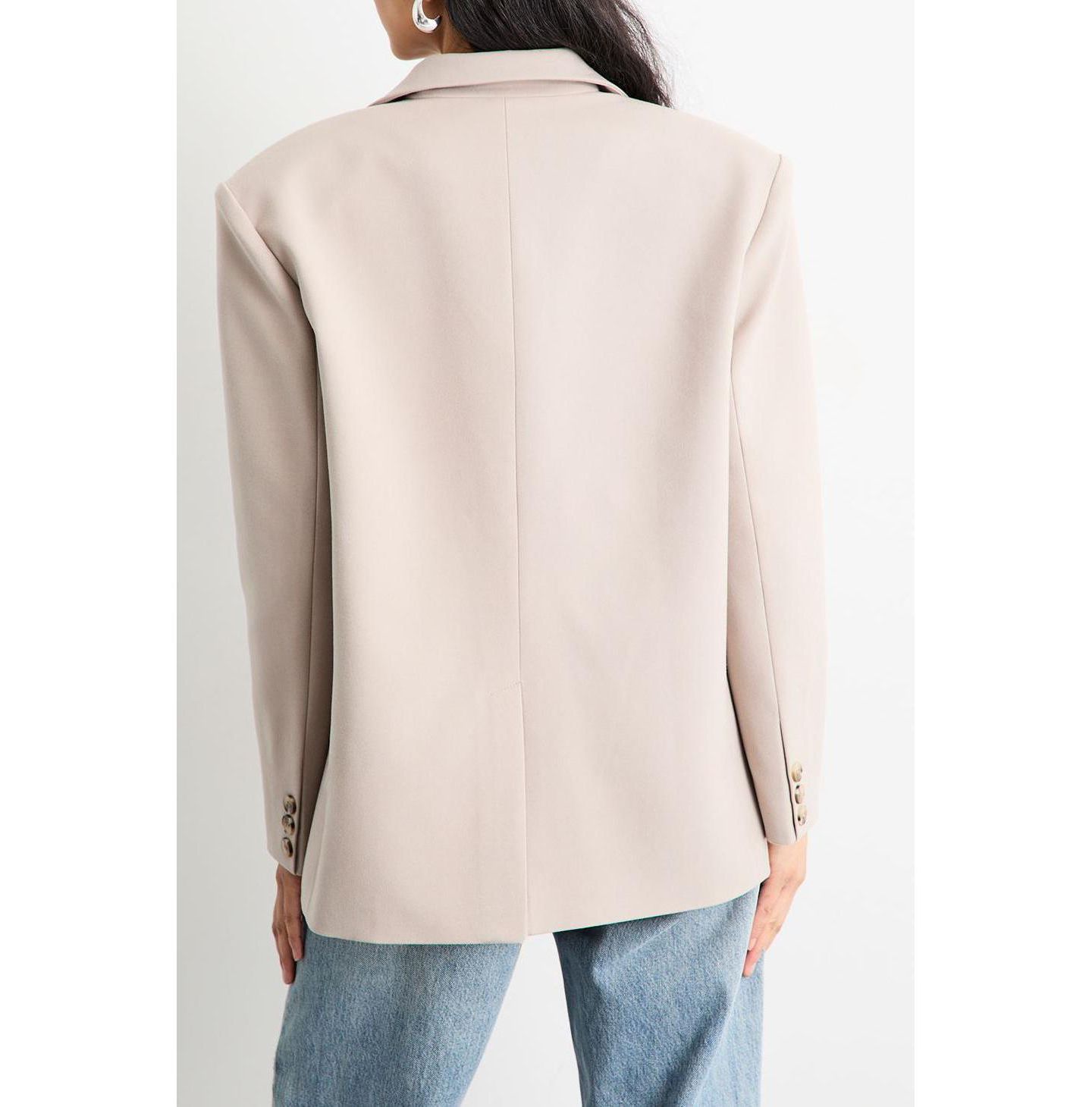 Женский пиджак Warehouse Oversized Single Breasted Blazer, цвет: Серо-бежевый — фото 6