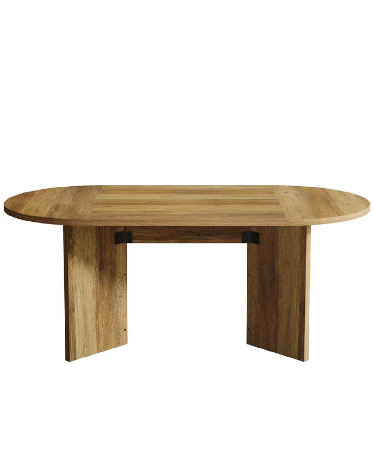 Slickblue 63 Inch Dining Table with Strip Base for Modern Dining Room