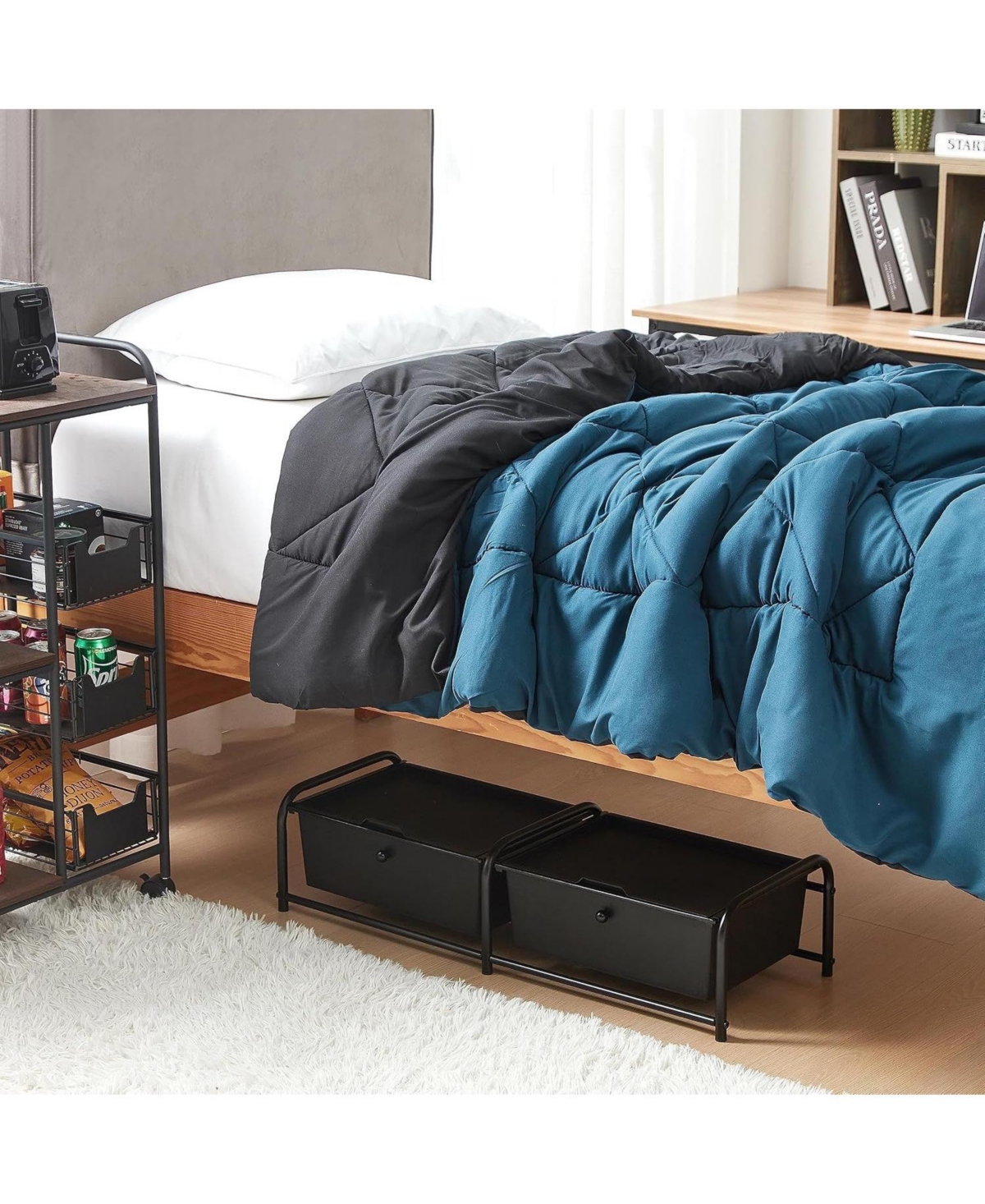 DormCo Suprima Underbed Storage - Lidded 2 Section