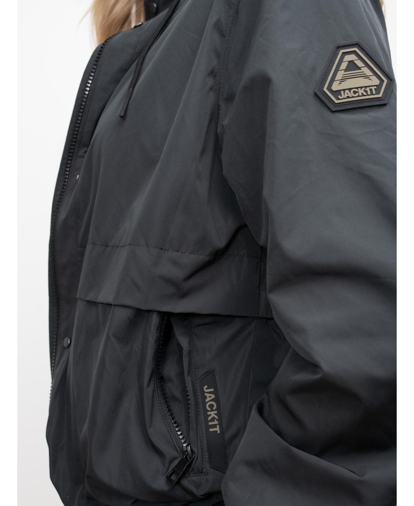 Женская куртка JACK1T Atlas Lightweight Windbreaker, цвет: Чёрный — фото 5