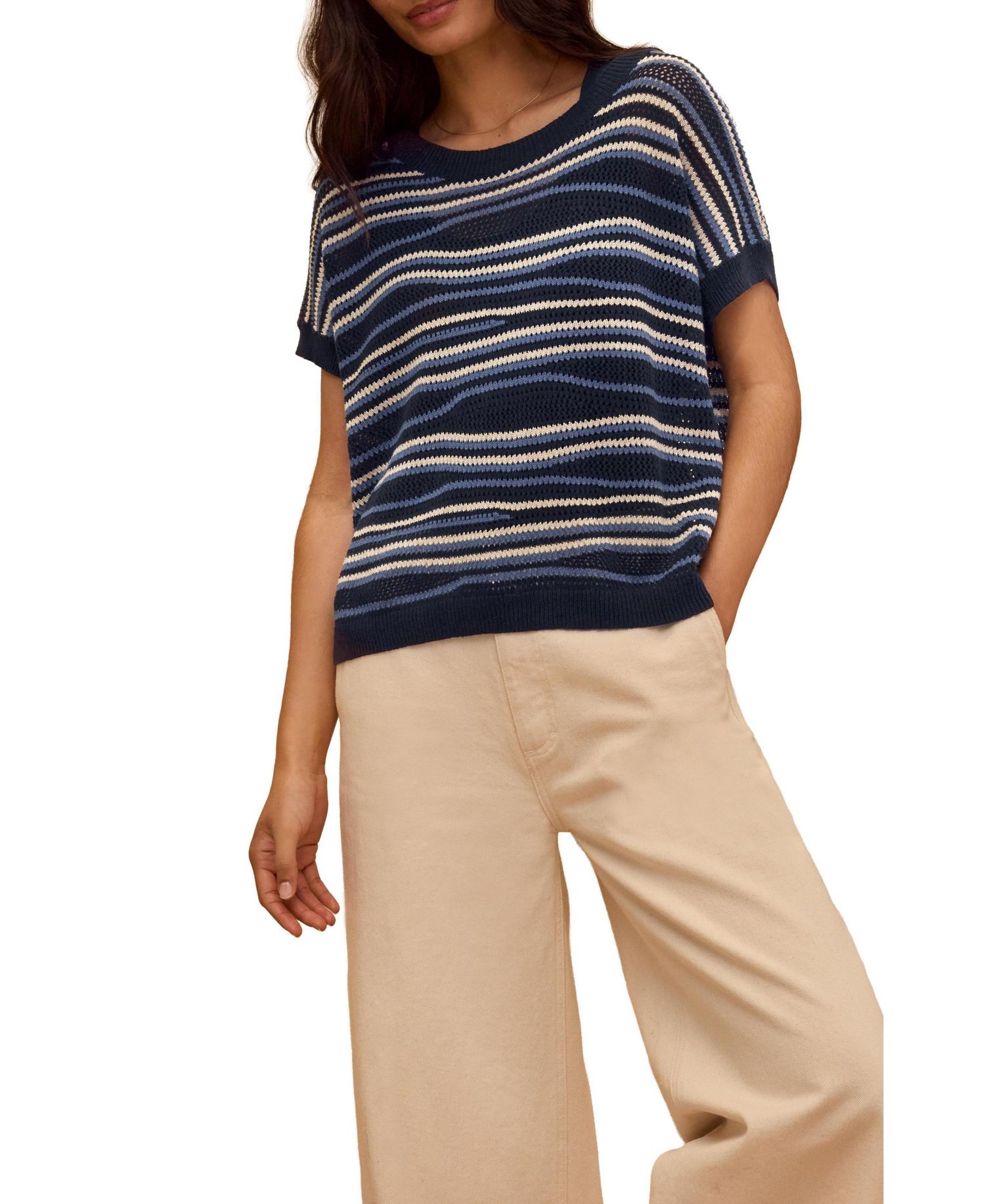 Women's Landscape Stripe Knitted Top