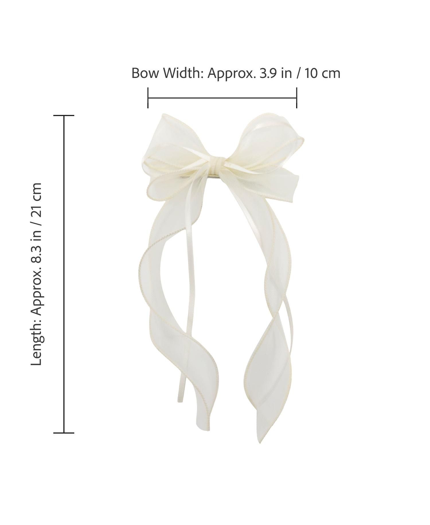 Girls Organza Double Ribbon Clip Gift Set with Tin Case