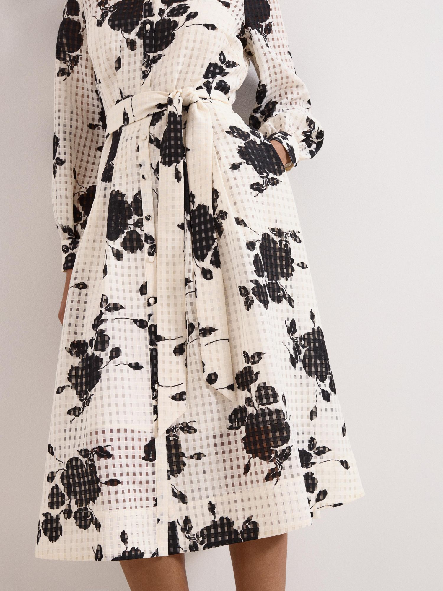 Women's Natalie Floral Belted Shirt Dress