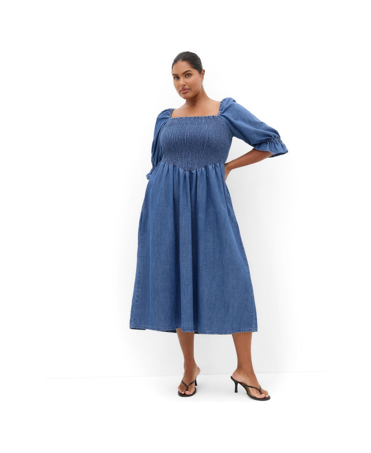 Women's Kaitlyn Denim Midi Dress