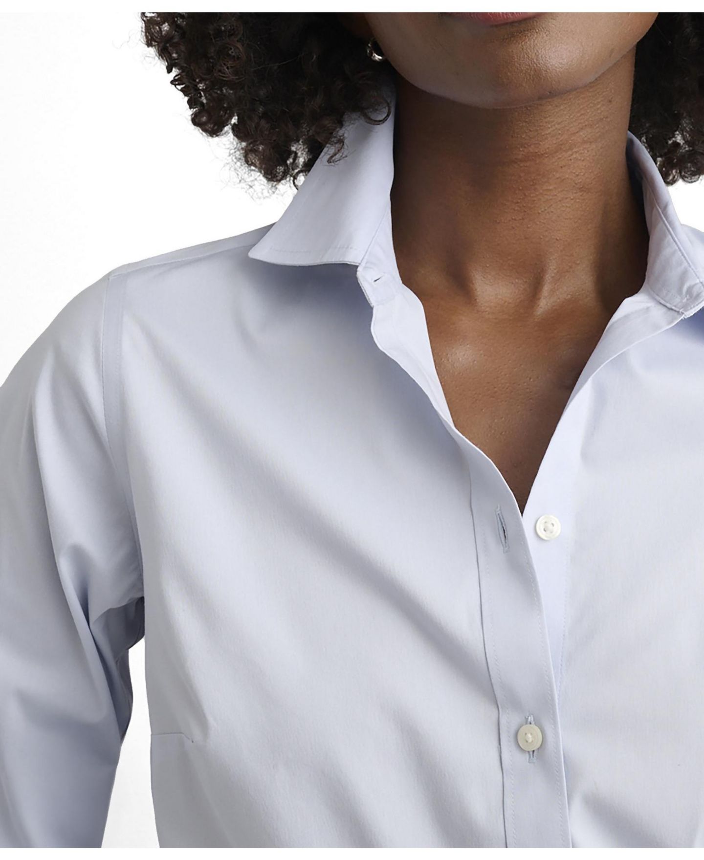 Женская рубашка UNTUCKit Wrinkle-Free Stretch Cotton Bella Button Up, цвет: Синий — фото 2