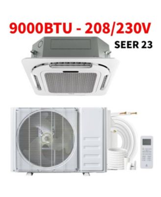 9000 BTU Ceiling Mini Split Air Conditioner with WIFI, 208/230V, Ductless HVAC for Office, Retail and Home