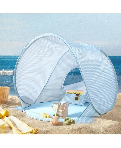 Детская игрушка Tiny Land One-Stop Beach Tent, 35.43"L x 27.56"W x 31.5"H, Ages 6+ Months, цвет: Синий