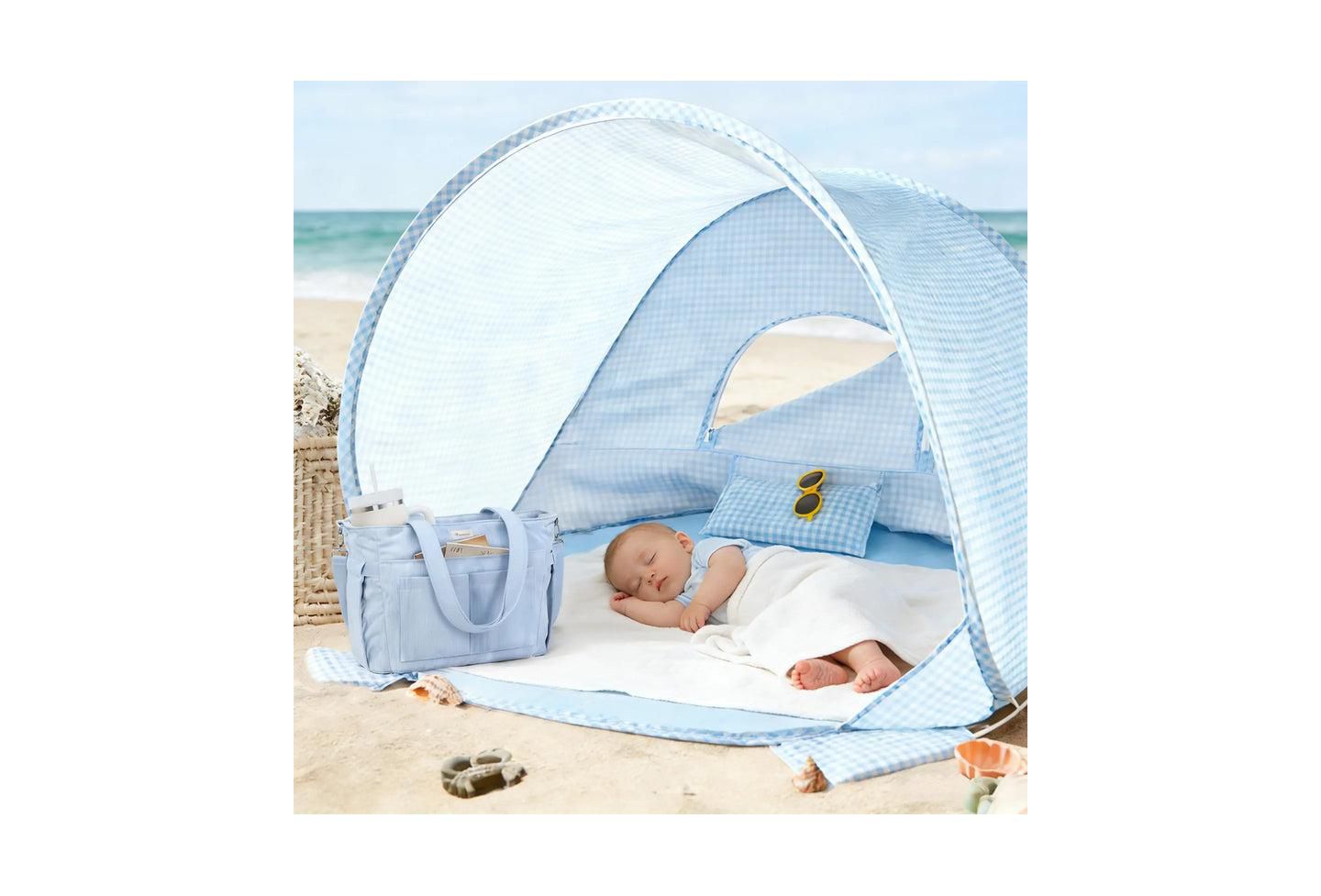 Детская игрушка Tiny Land One-Stop Beach Tent, 35.43"L x 27.56"W x 31.5"H, Ages 6+ Months, цвет: Синий — фото 10