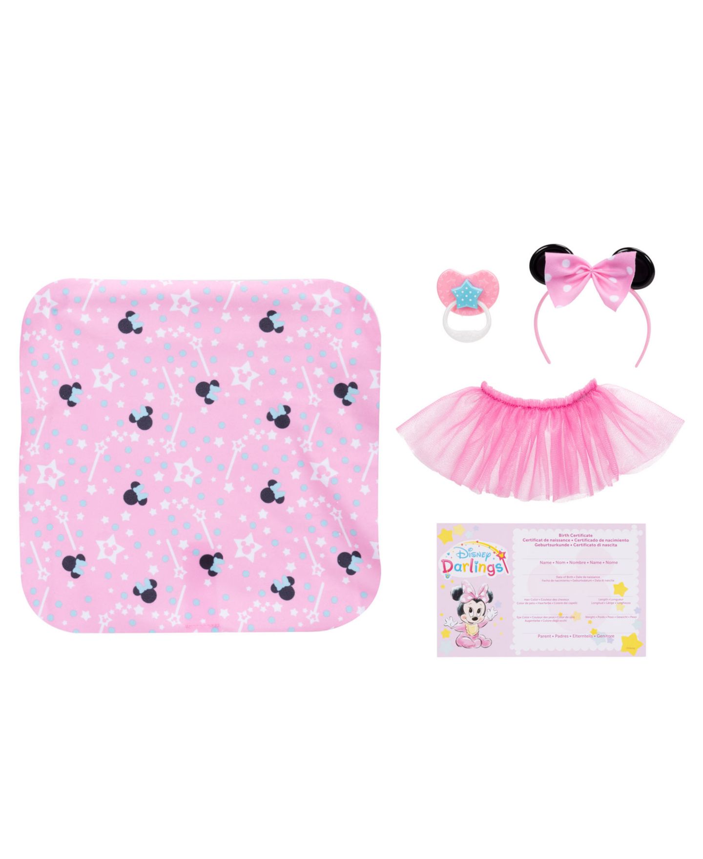Детская кукла Disney Darlings Snuggly Stars Minnie 11" Soft-Bodied Glow-in-the-Dark Baby Doll — фото 3