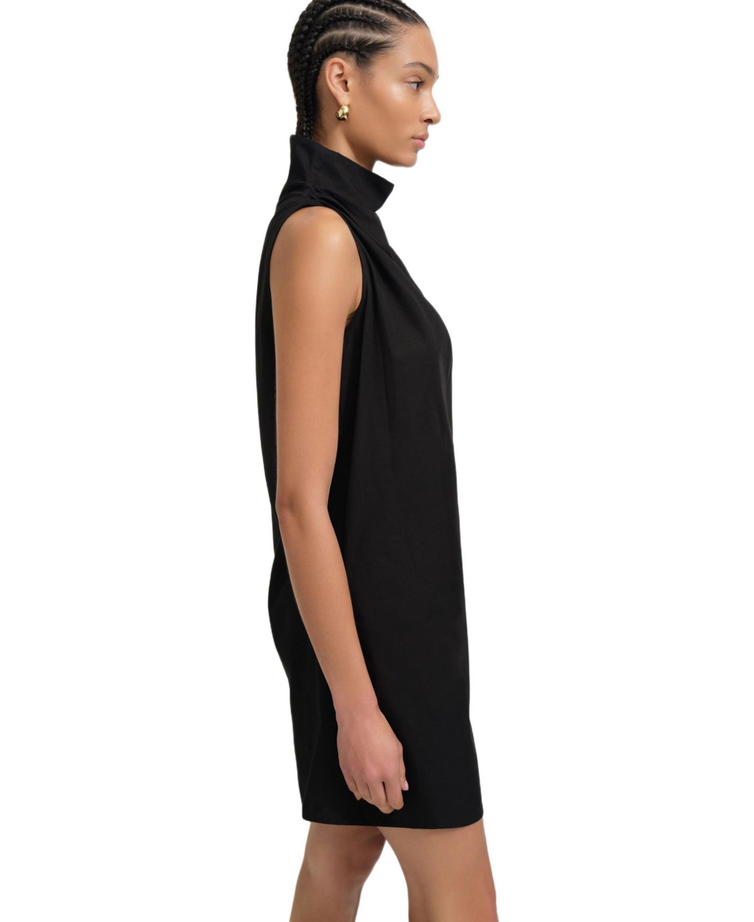 Women's Minna Wide-Neck Relaxed-Fit Cotton Mini Dress with Pockets