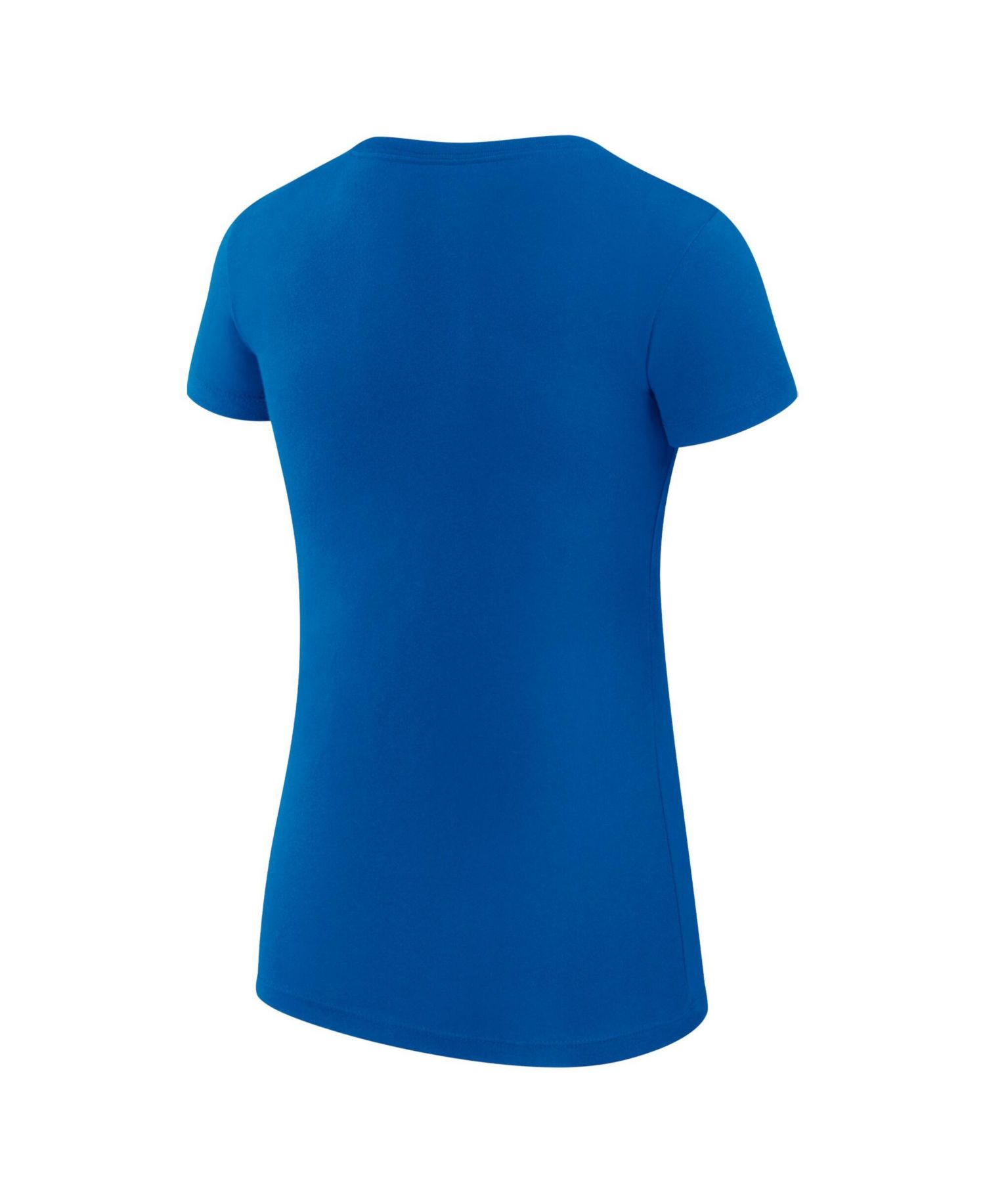 Women's Blue New York Knicks Super-Slim Fit Lightweight Team Sport V-Neck T-Shirt