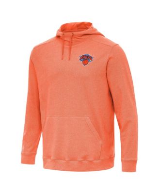 Men's Heather Orange New York Knicks Cloud Pullover Hoodie