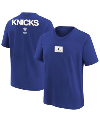 Big Boys and Girls Royal New York Knicks Courtside Statement 85 T-Shirt