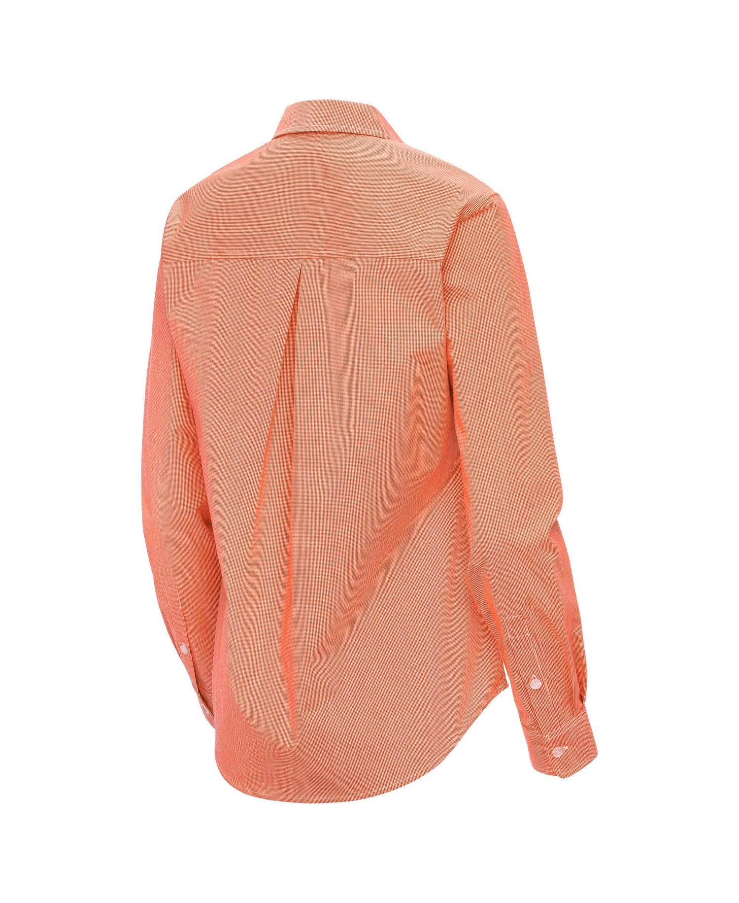 Women's Orange New York Knicks Porter Woven Long Sleeve Button-Up Shirt