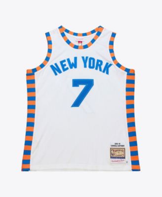 Men's Carmelo Anthony White New York Knicks 2015-16 Hardwood Classics Authentic Jersey