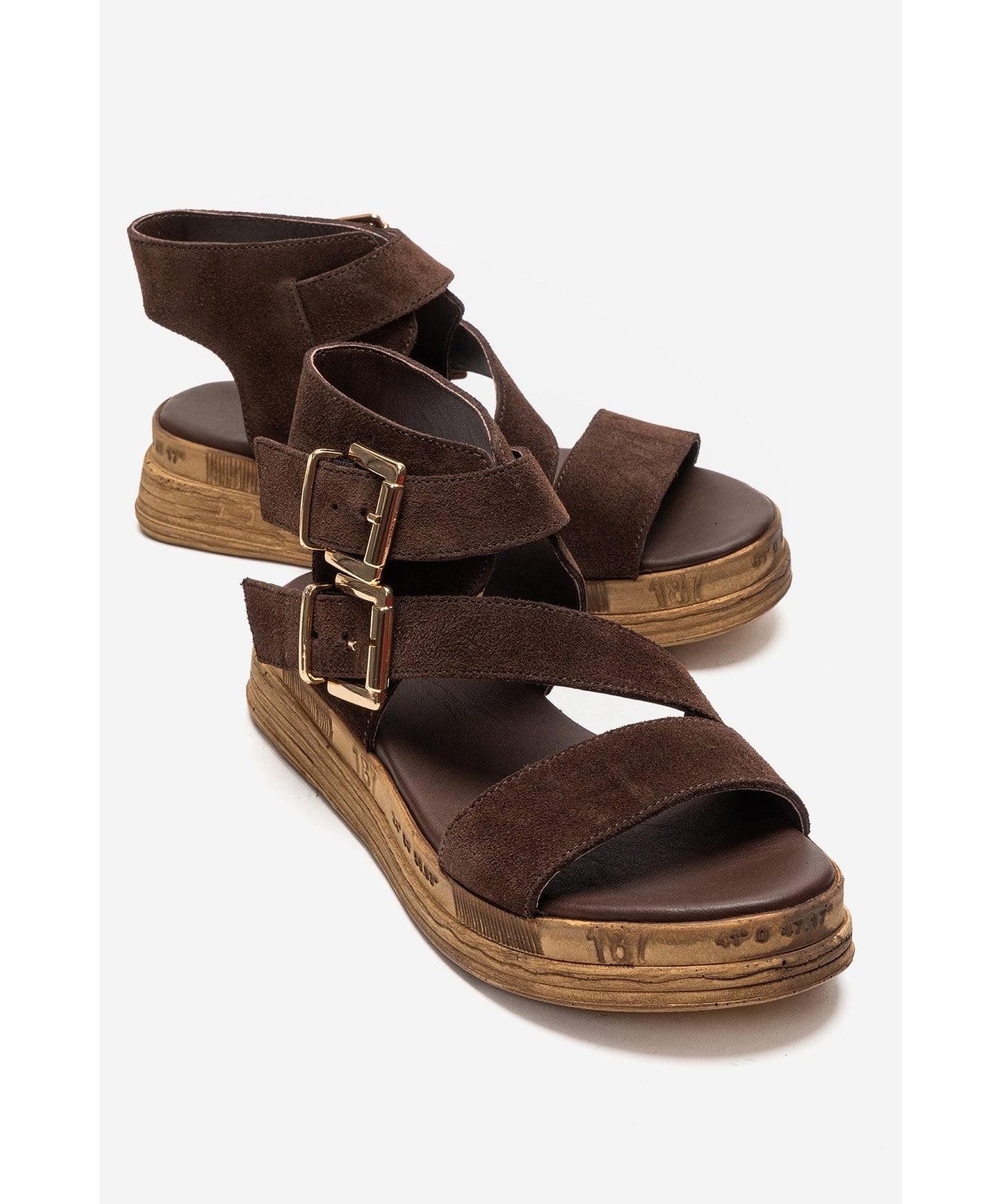 Women's Lorentis Leather Double Buckle Sandal