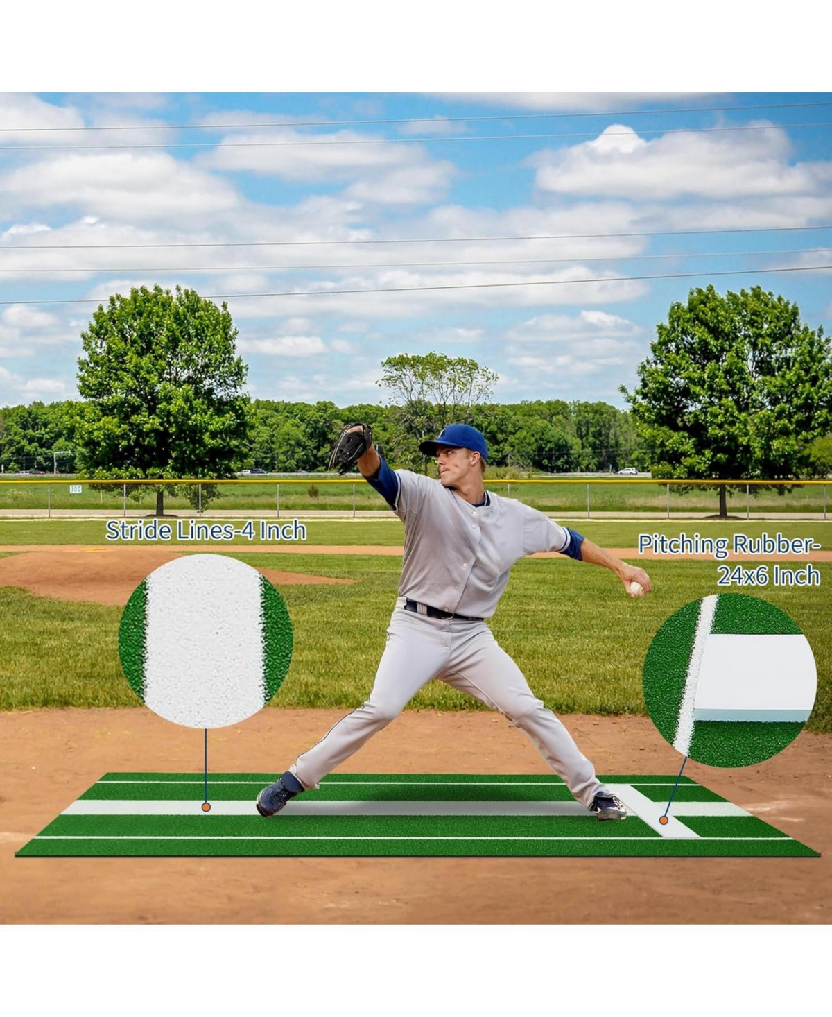 Xo 10'x3' Softball Pitching Mat