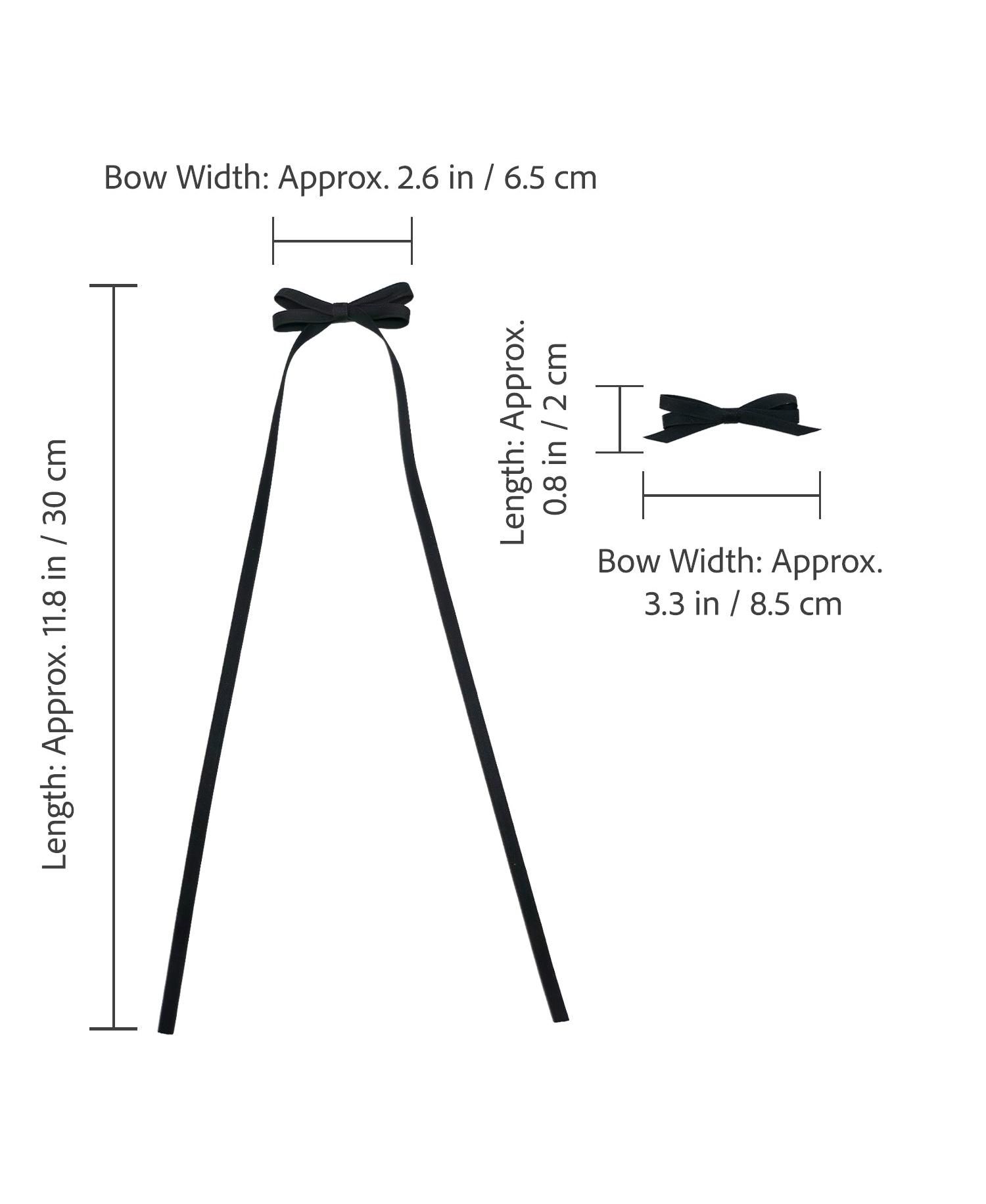 Girls Ribbon Bow Clip Set (4pc)