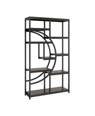 Modern Etagere Bookshelf with 9 Open Shelves for Books and Decor