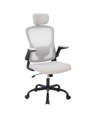 Office Computer Chair with Headrest, Mesh Home Office Chair with Adjustable Back Support and Armrest, High Ergonomic Rolling Work Chair