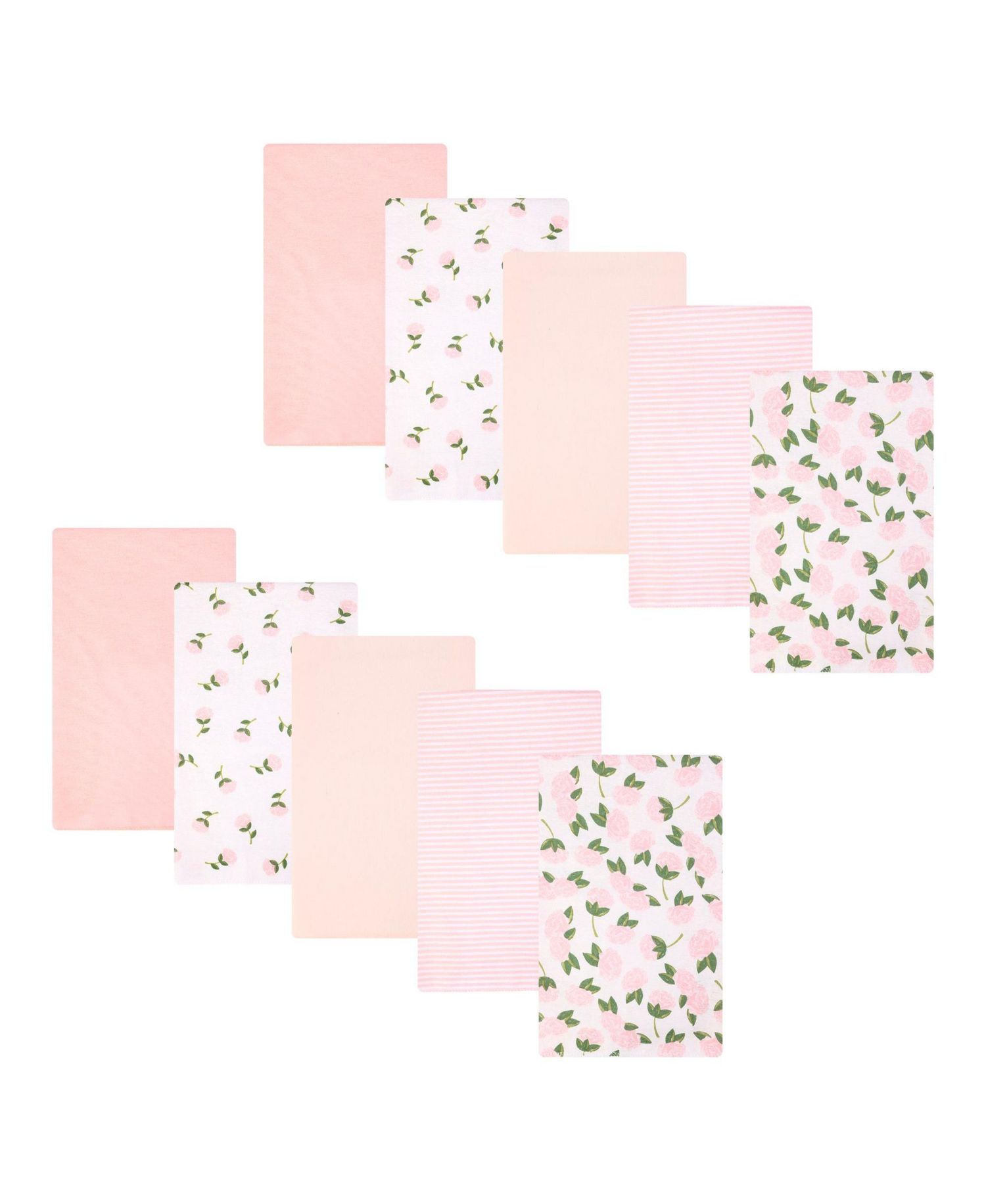 Girl Cotton Poly Flannel Burp Cloths, One Size