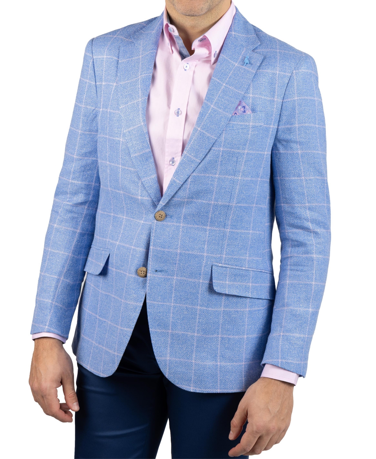 Tailorbyrd Men's Yarn Dye Windowpane Sport Coat