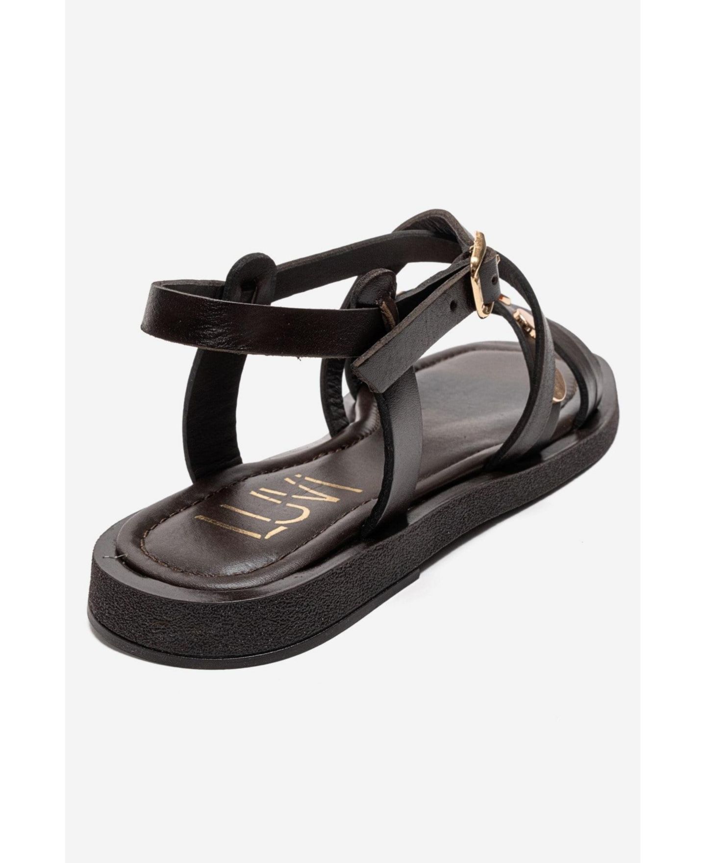 Женские сандалии Forever & Always Shoes Poole Leather Multi Strap Sandal, цвет: Коричневый — фото 6