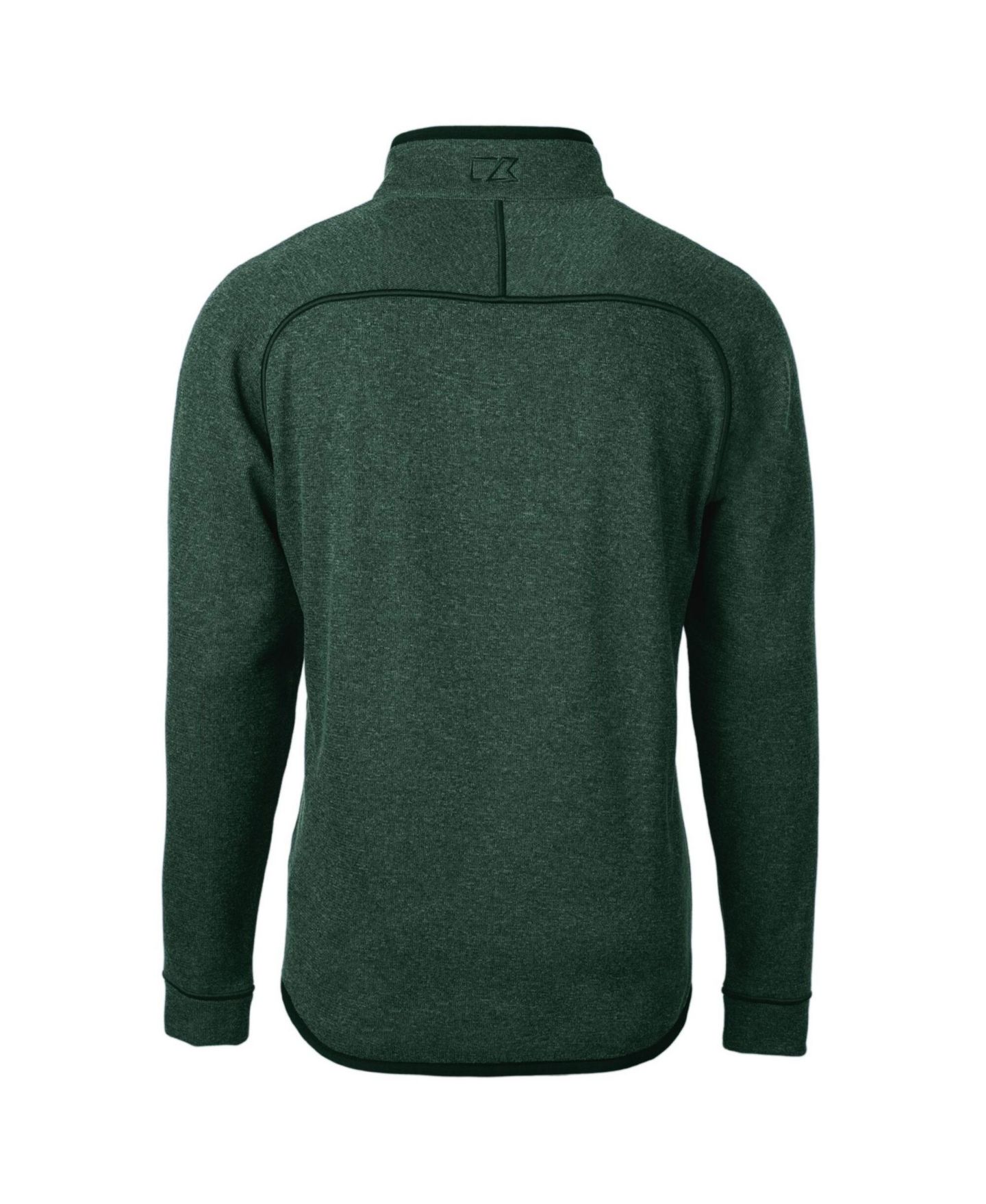 Мужская куртка Cutter & Buck Heather Green Philadelphia Eagles Mainsail Sweater-Knit Half-Zip Pullover — фото 3
