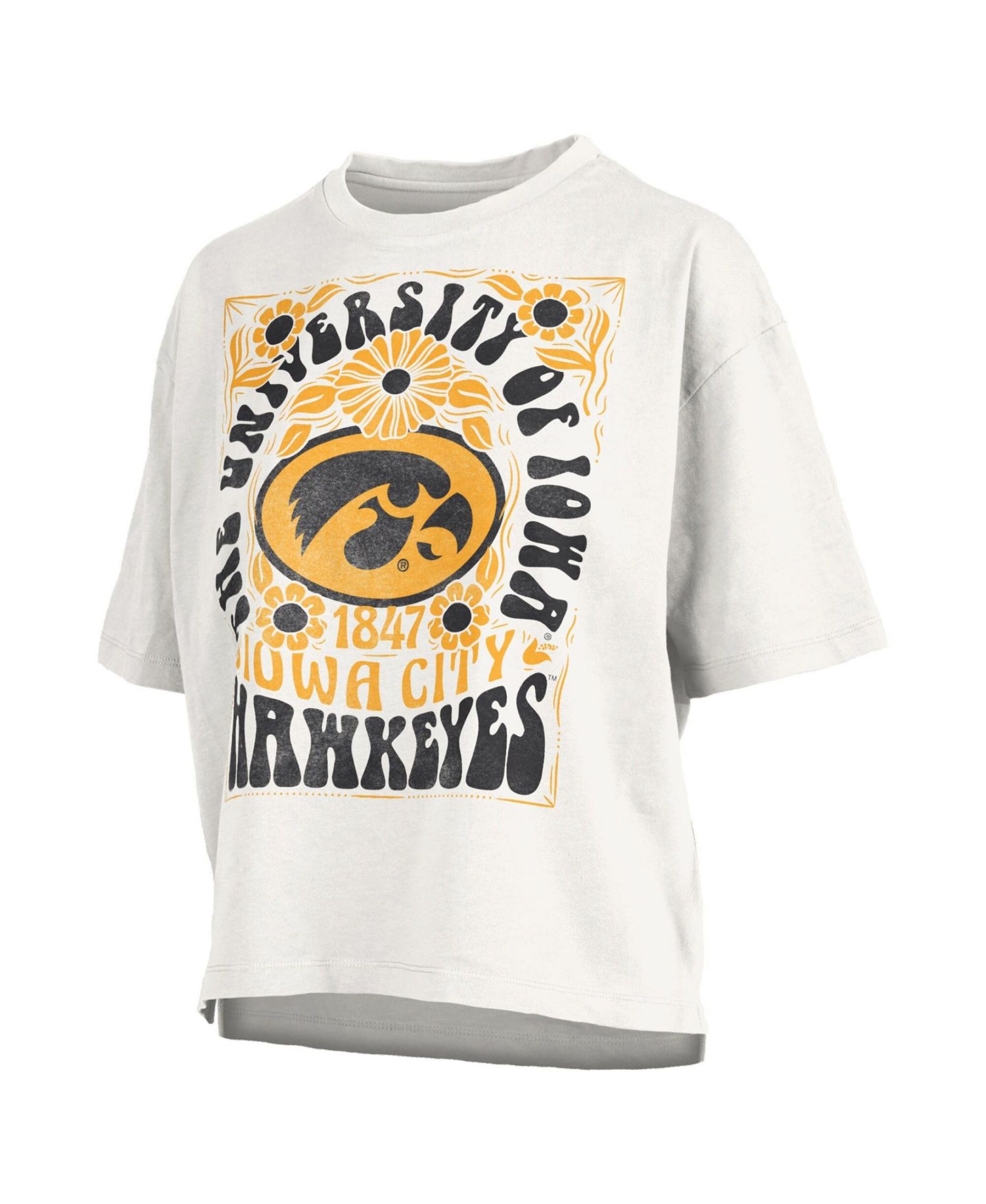 Women's White Iowa Hawkeyes Harmony Oversized Slub T-Shirt
