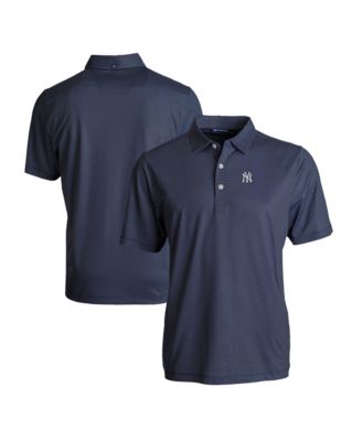 Men's Navy/White New York Yankees Big & Tall Pike Eco Symmetry Print Stretch Polo Shirt