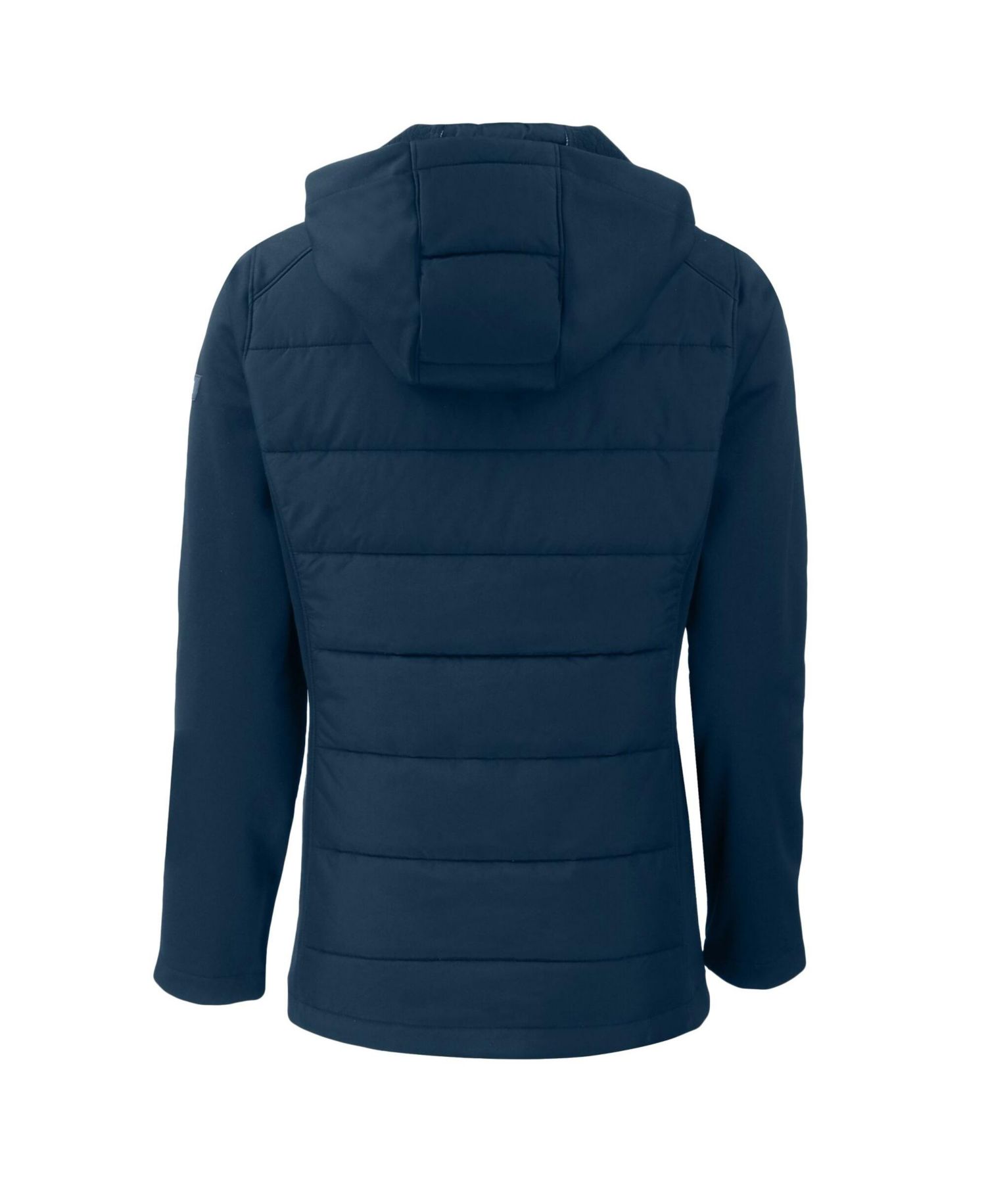 Women's Navy Los Angeles Dodgers Evoke Hybrid Eco Softshell Full-Zip Hoodie Jacket