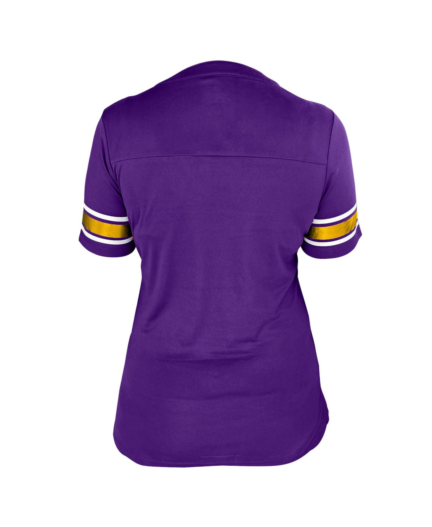 Women's Purple LSU Tigers Plus Size Mesh Overlay Lace-Up Jersey T-Shirt