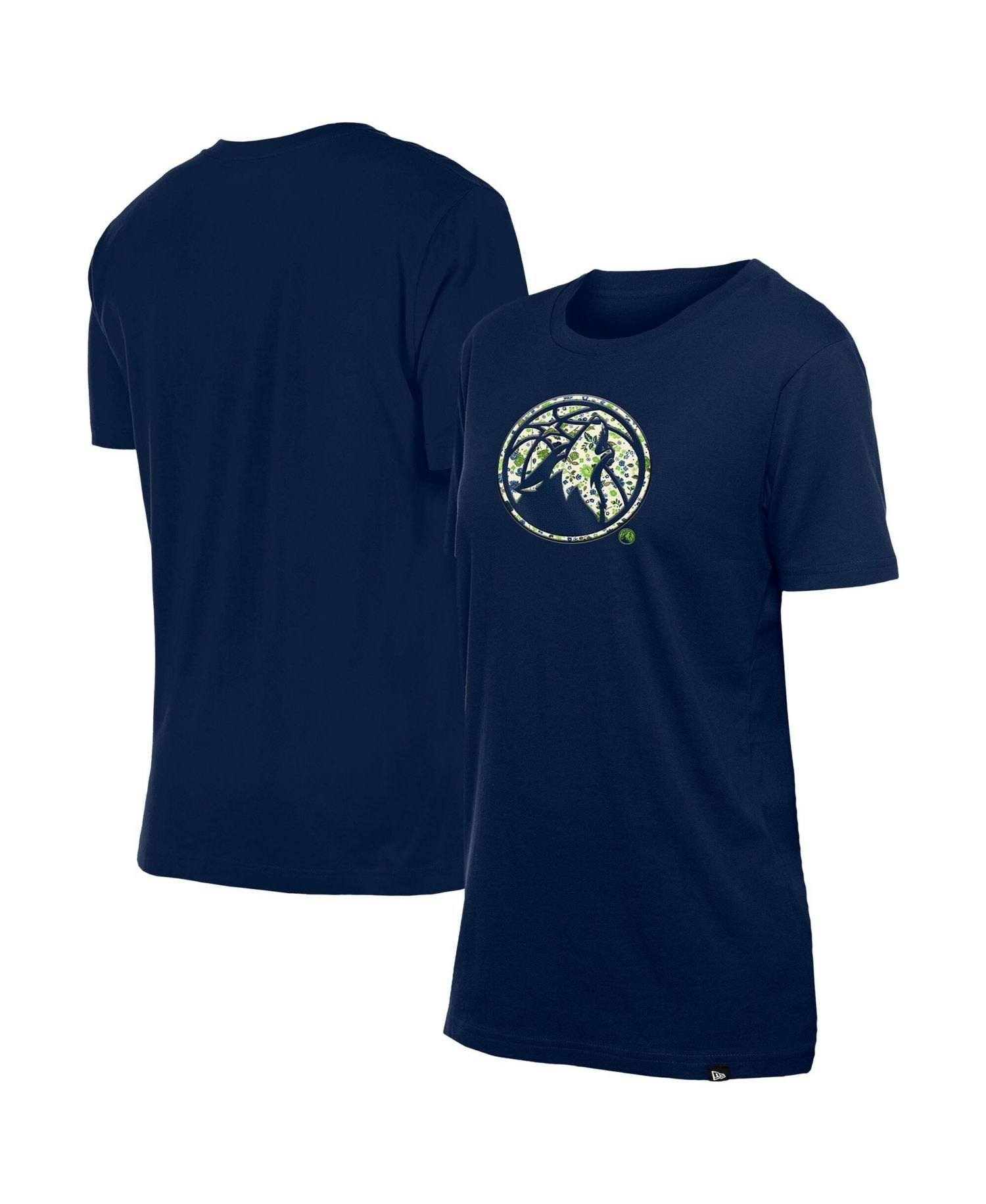 Women's Navy Minnesota Timberwolves Glam Game Flower T-Shirt
