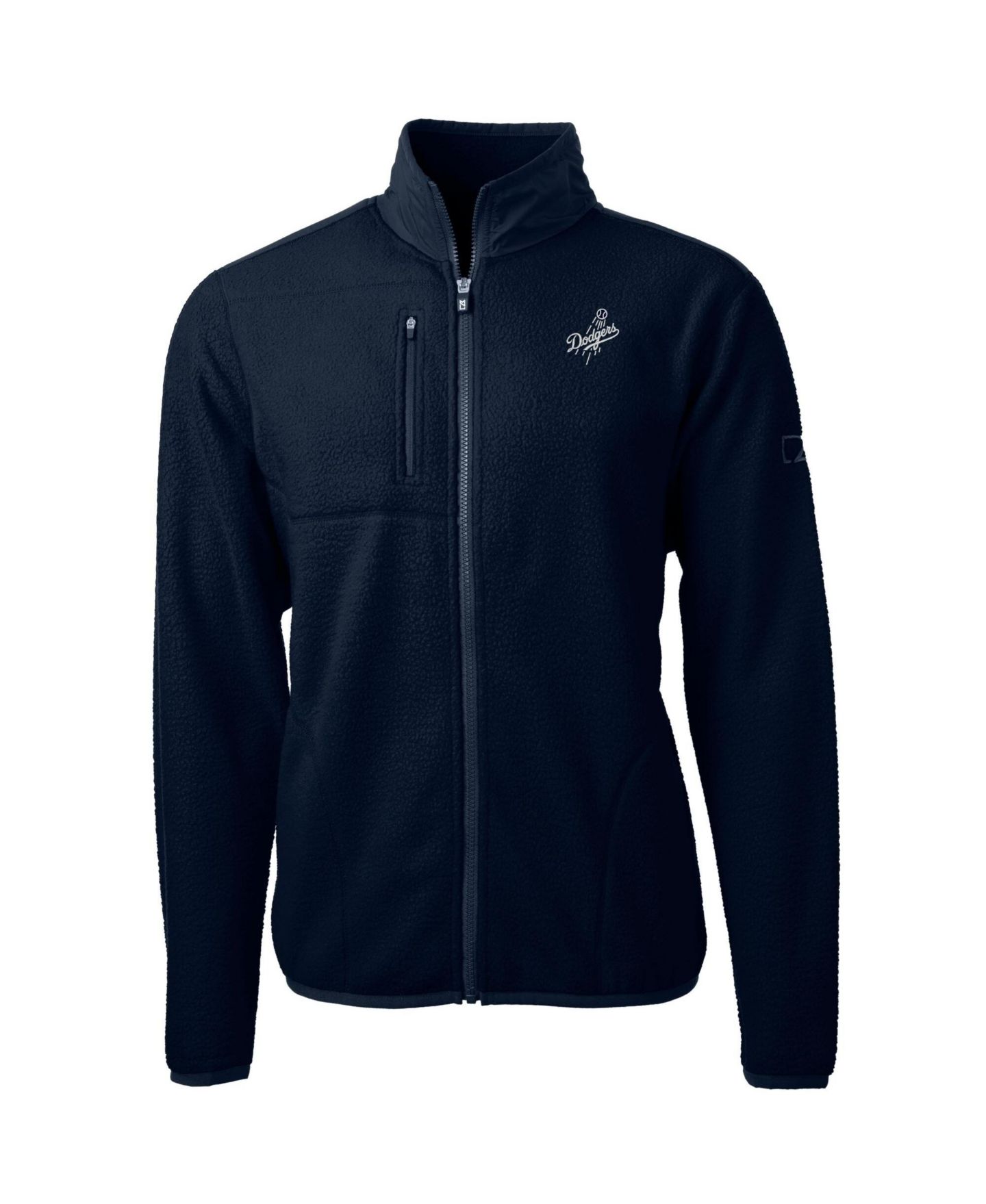Мужская куртка Cutter & Buck Navy Los Angeles Dodgers Big & Tall Cascade Eco Sherpa Fleece Full-Zip — фото 2