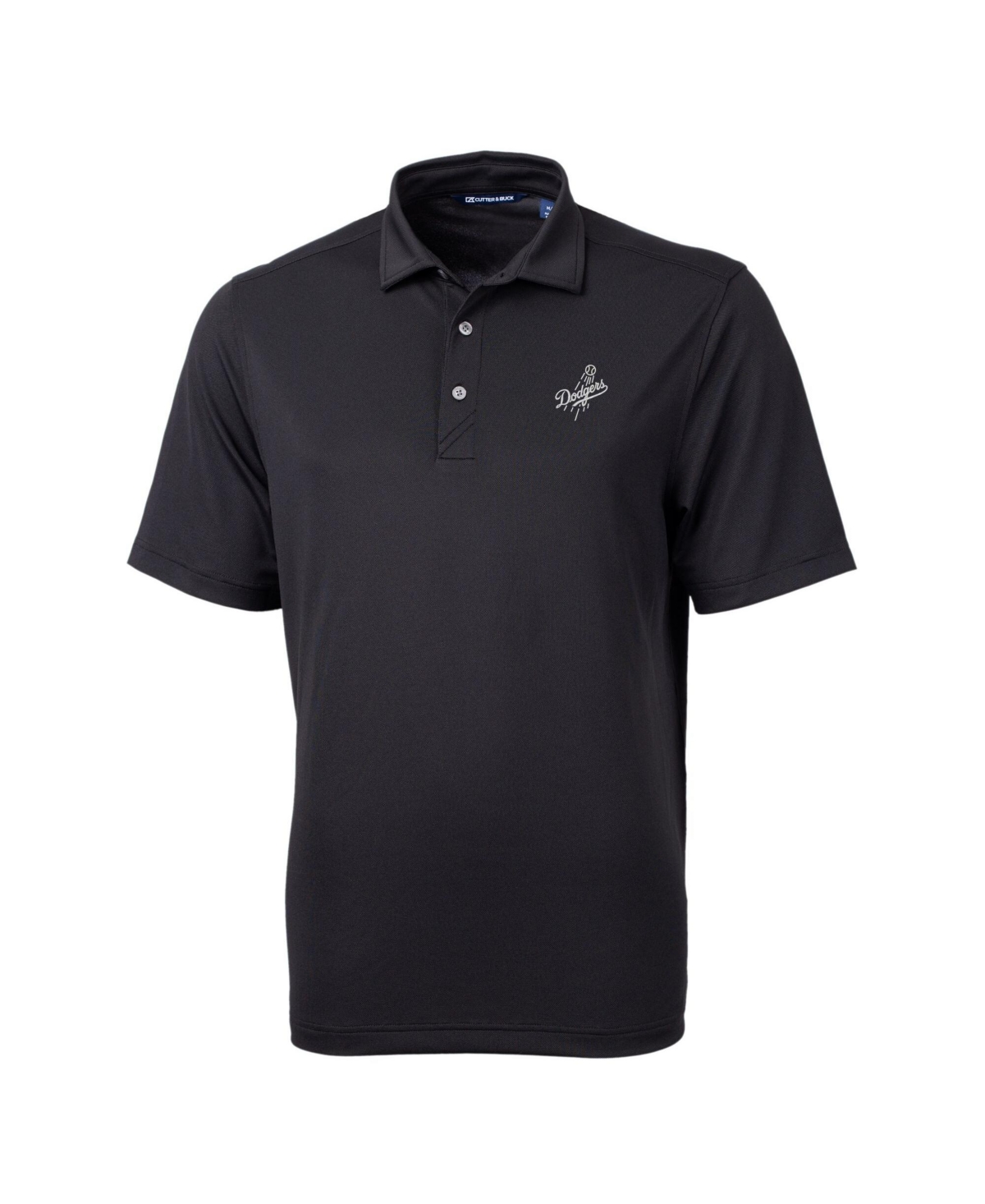 Cutter & Buck Men's Black Los Angeles Dodgers Virtue Eco Pique Polo Shirt