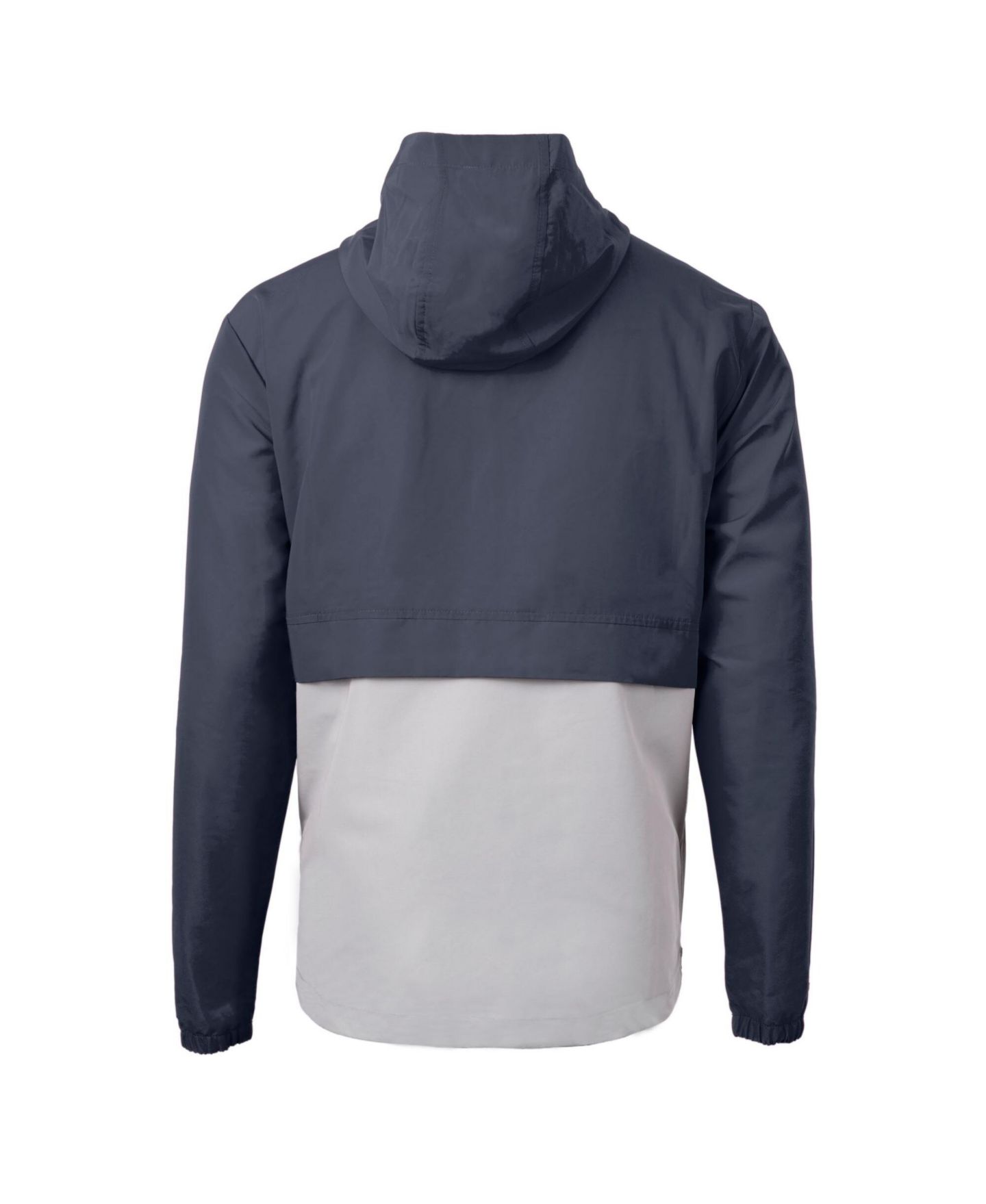 Мужская куртка Cutter & Buck Navy/Gray Los Angeles Dodgers Charter Eco Anorak Half-Zip Hoodie Jacket — фото 3