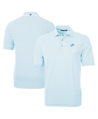 Men's Powder Blue Detroit Lions Virtue Eco Pique Stripe Polo Shirt