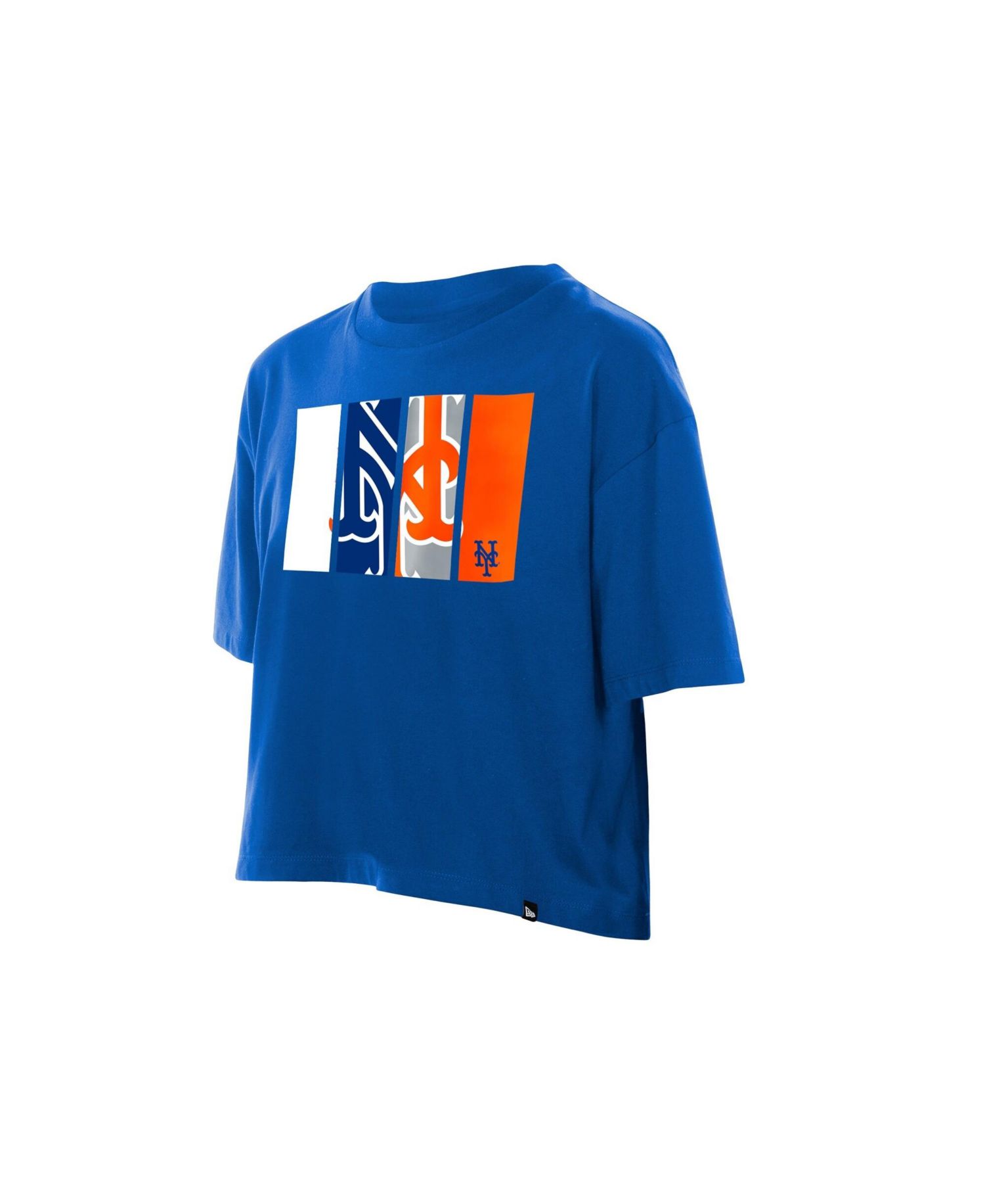Women's Royal New York Mets Boxy Foil Logo T-Shirt