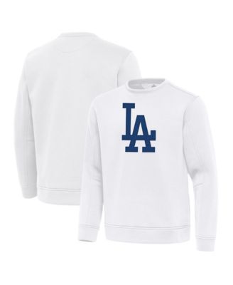 Men's White Los Angeles Dodgers Relevant Lightweight Pullover Sweatshirt