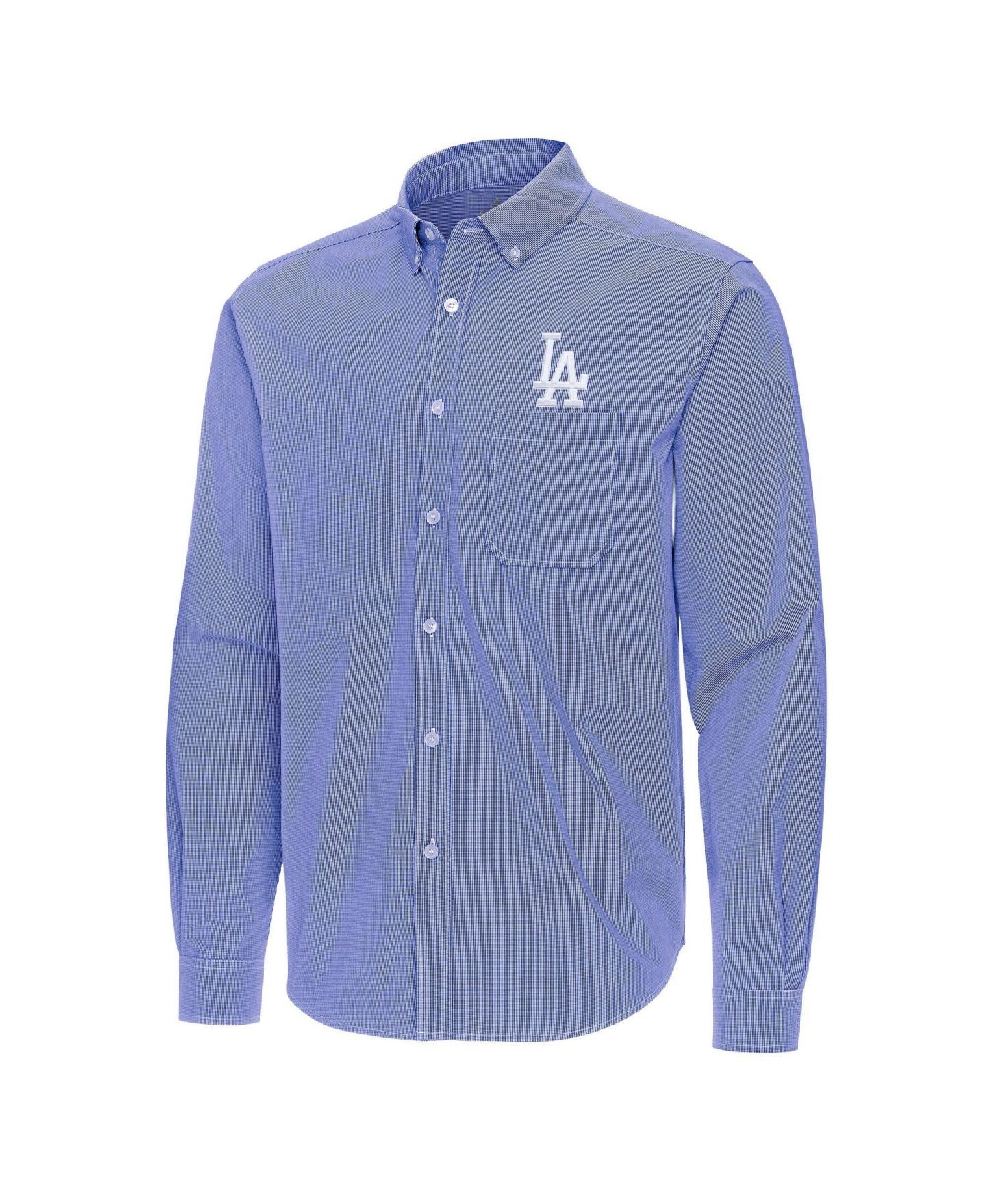Мужская рубашка Antigua Royal Los Angeles Dodgers Porter Woven Long Sleeve Button-Down — фото 2