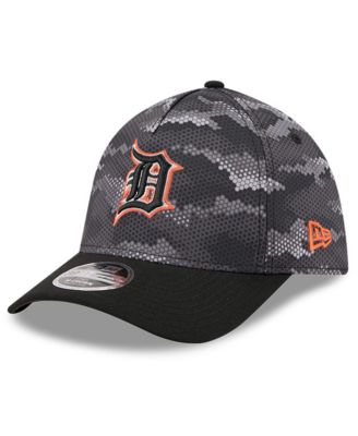 Men's Black Detroit Tigers Camo 39THIRTY A-Frame Flex Hat