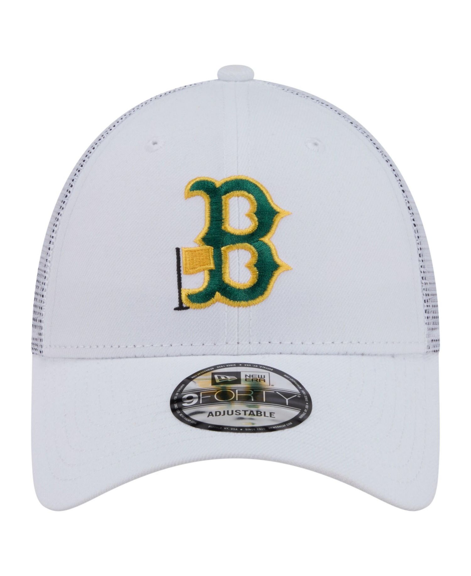 Men's White Boston Red Sox Flag 9FORTY Trucker Adjustable Hat
